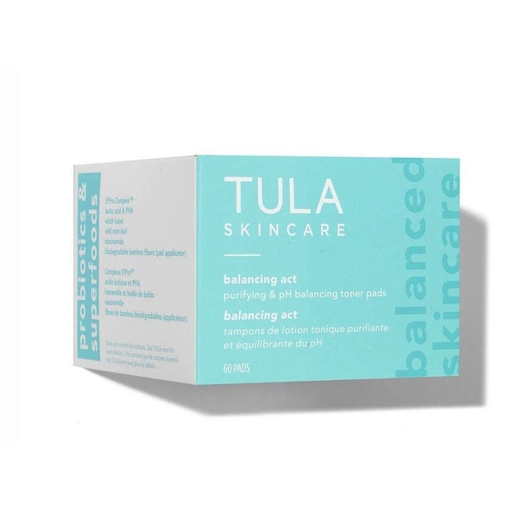 TULA Skincare Balancing Act Purifying & pH Balancing Toner Pads 60 Pads